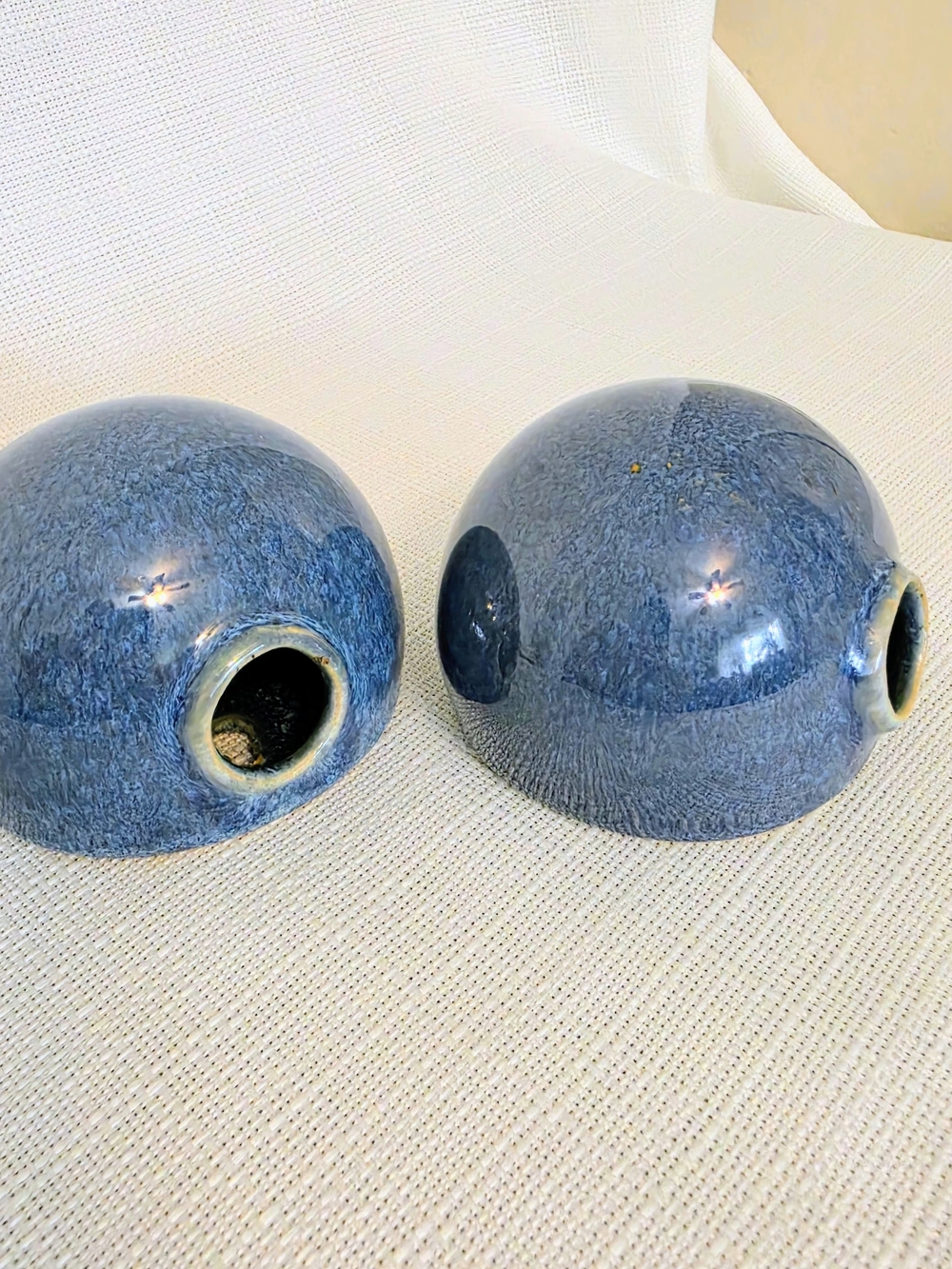 Bubble Ball Wall Pockets Country Blue Vases Orb Floral Farmhouse Cottage